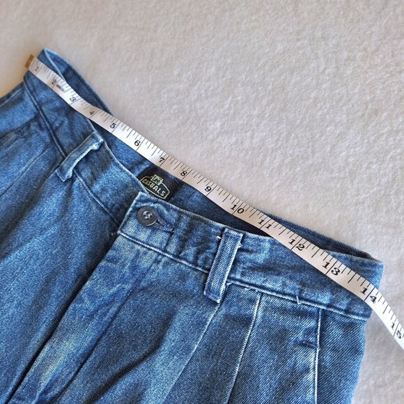 Vintage 90s Lee High Waisted Pleated Denim Shorts Size S Relaxed Fit Y2K Mom Sho - Picture 5 of 8